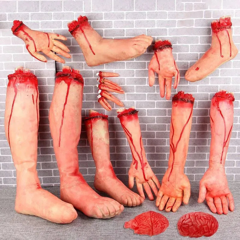 Bloody Fake Body Parts Halloween Props