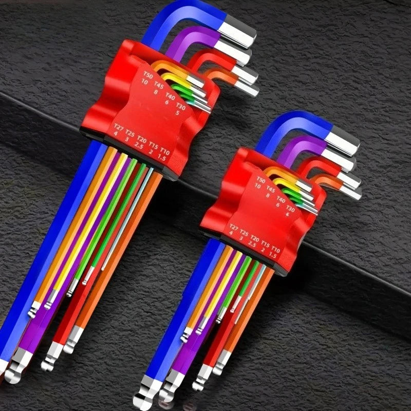 9-Piece Industrial Ball-End Hex Key Set