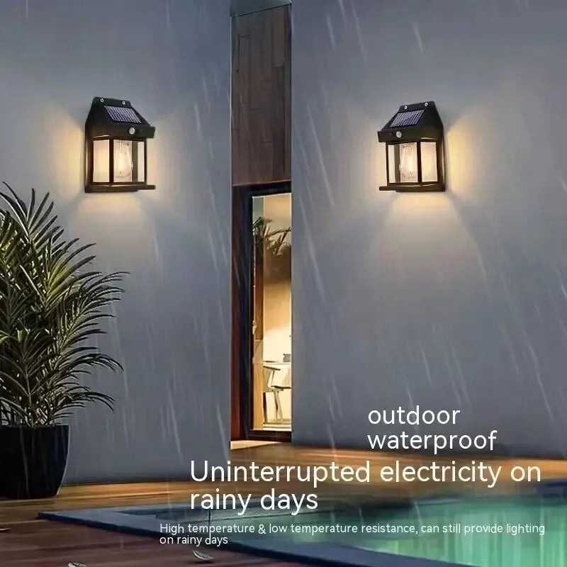 Powerful Solar Wall Light Outdoor Waterproof LED Lamp House