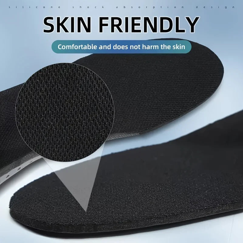 1 Pair Sports & Work Insoles – Thickened, Breathable, Odor-Resistant – Support, Anti-Sprain, Cushioning – Unisex Non-Slip Basket