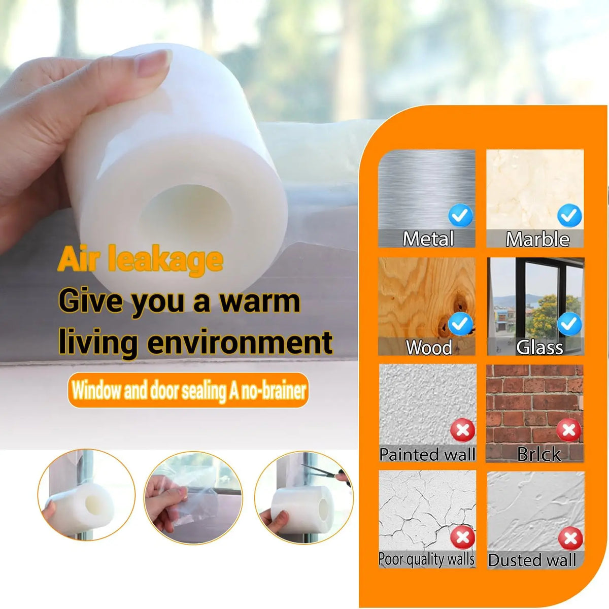 Window Insulation for Winter Weather Sealing Tape Residue Free