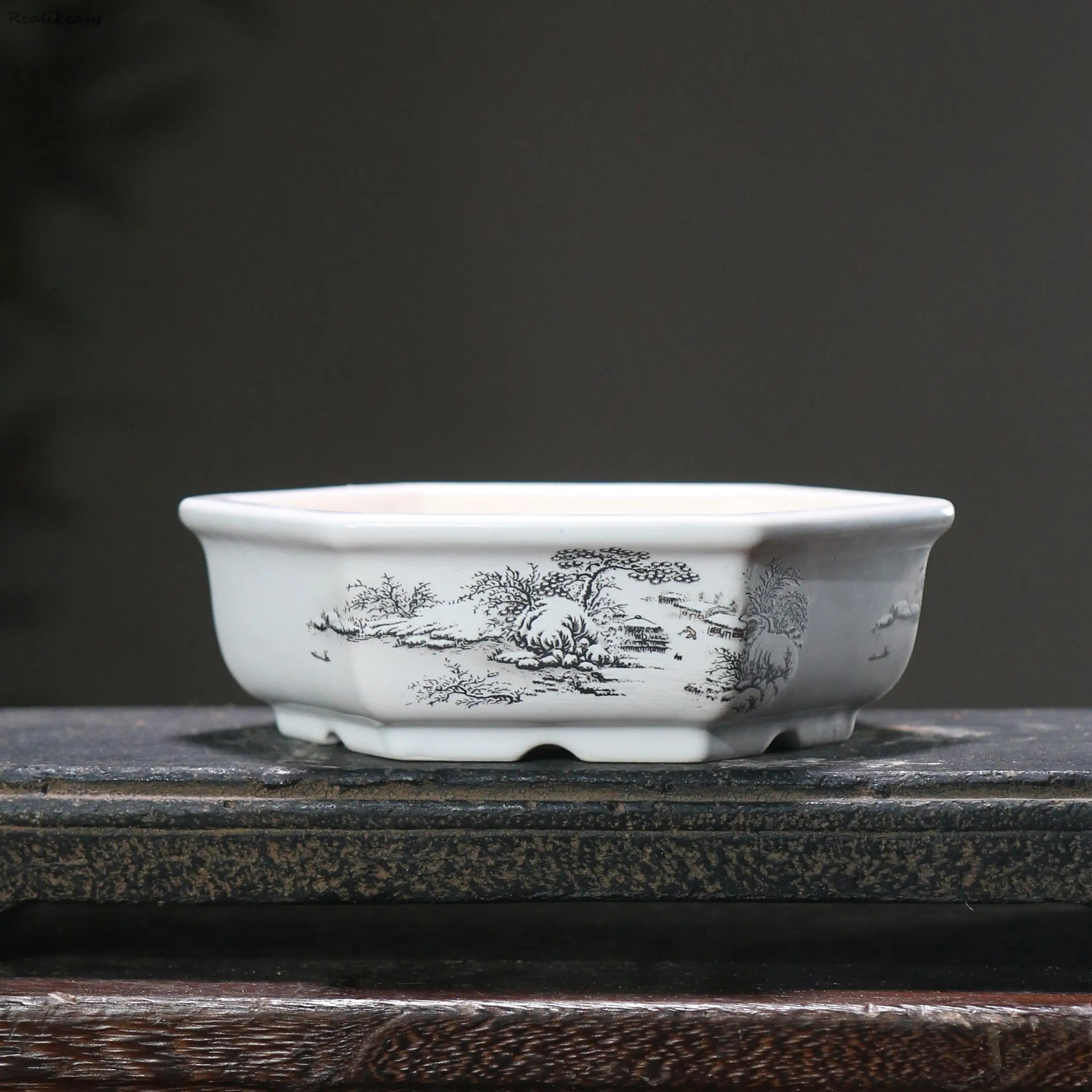 6Size Purple Sand Flower Pot Ceramic Bonsai Pot Handmade Succulent Flower Pot Chinese Landscape Flower Pot Home Decor LE302