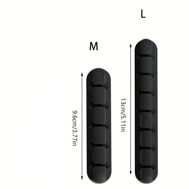5/7 Clips Adhesive Cable Winder Desktop Wire Earphone Cable Holder Desk Organizer Stationery Office Supplies Material Escolar