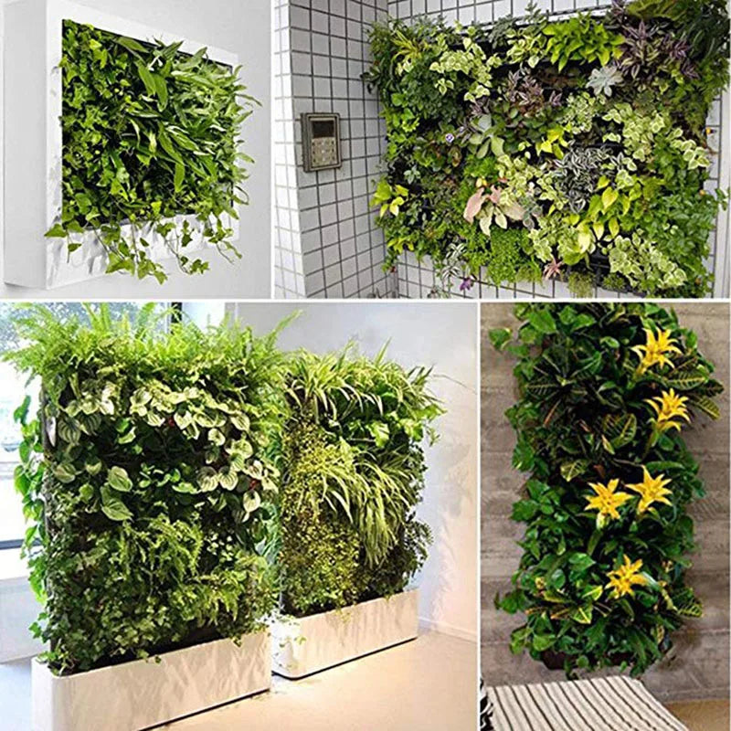 Wall Hanging Pockets Planting Bags Flower Pot Home Garden Grow Bag Garden Planter Vertical Seedling Plant Pot Home Decor Supply
