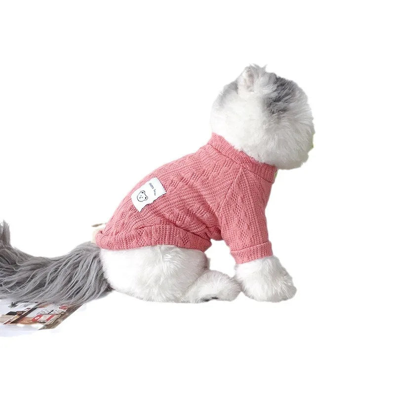 New Pet Sweater Winter Cat Dog Clothes Knitted Warm Cozy Jumper for Small Puppy Kitten Teddy Costume Outfit