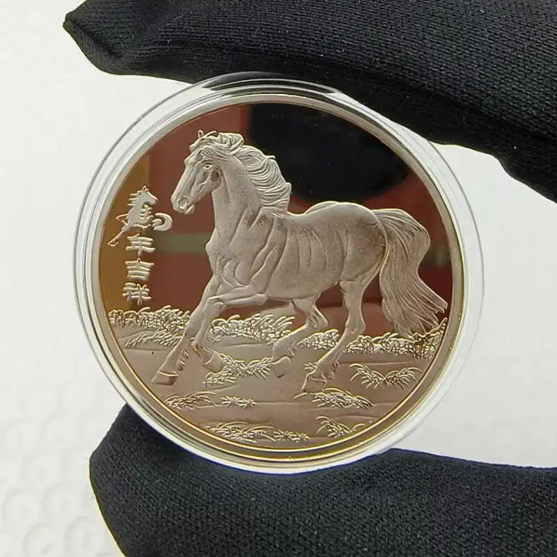 1PC  Metal Collection 2026 New Year Souvenir 40mm Chinese Coins Lucky Animal Horse Collectible Coins