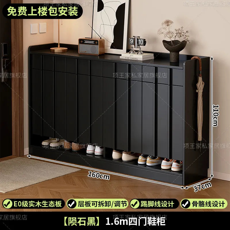 Living Room Storage Shoe Cabinet Hallway Entrance Wooden Modern Shoe Cabinet Black White Zapatero Organizador Furniture Home
