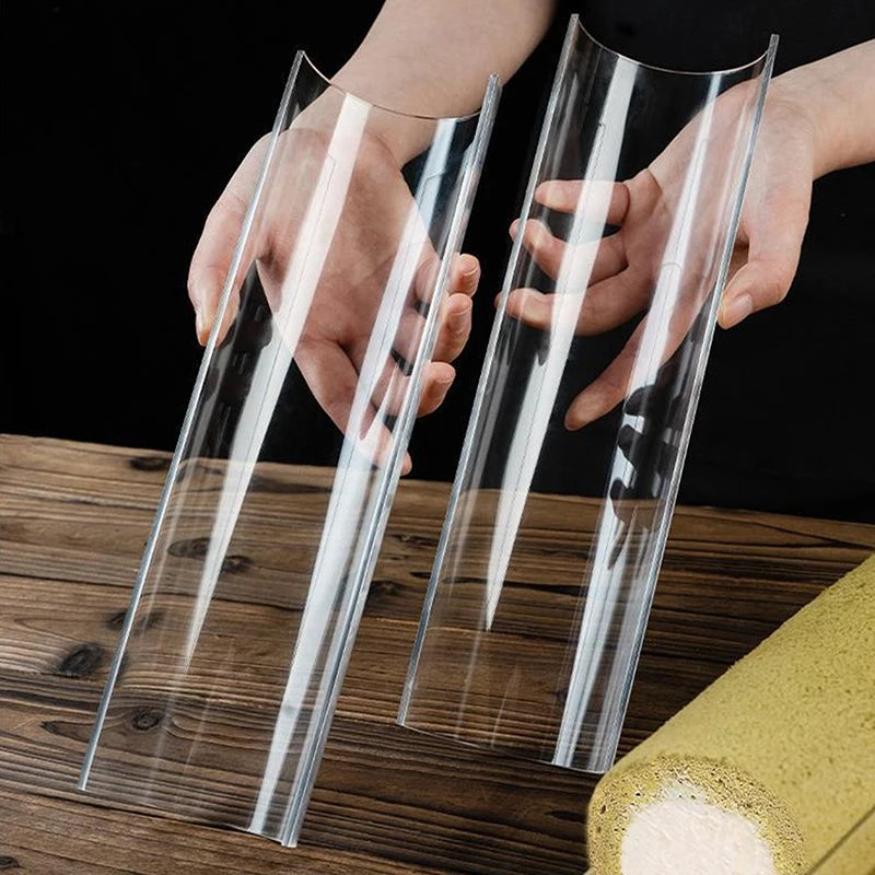 New Thickening 30CM Cake Roll Shaping Insert Mold U-shaped Transparent Retainer Semicircle Pastry Baking Kitchen Tool