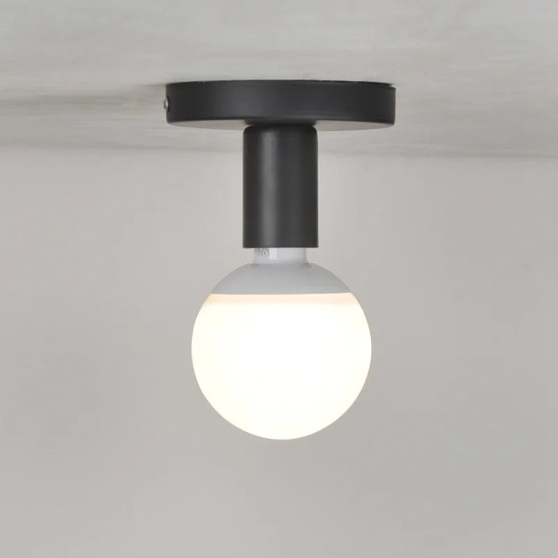 Minimalist Black E27 Ceiling Light Modern Nordic Retro Iron lamp Decor For Living Room Bedroom Bathroom kitchen Hall And Balcony
