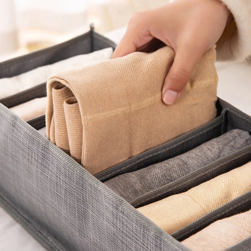Closets Clothes Organizer Foldable Clothing Jeans Storage Box Closet Drawer Organiser for Pants Jeans T Shirt Underwear Leggings