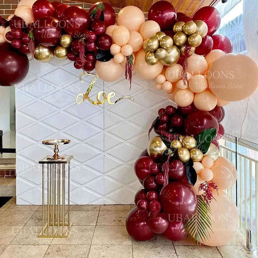 10/30/50Pcs Red Balloons Dark Wine Red Garnet Burgundy Latex