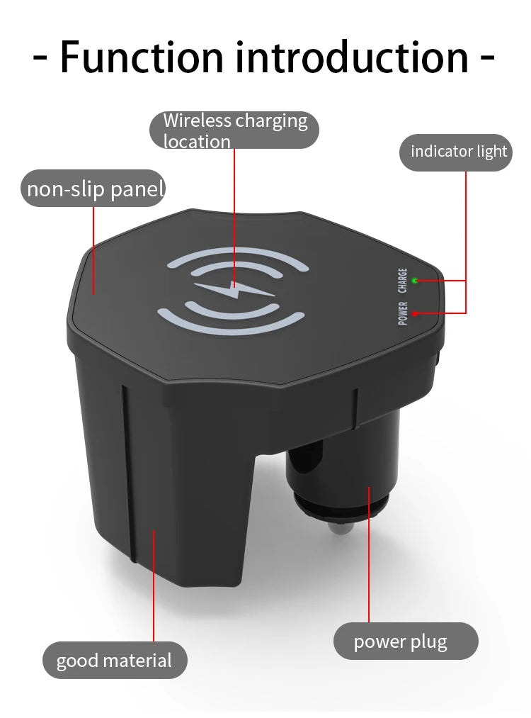 Wireless Charger For Audi A6 A7 S6 S7 C8  2019-2023 Cigarette Lighter Car Charger 15W Car Mobile Phone QI Fast Charging