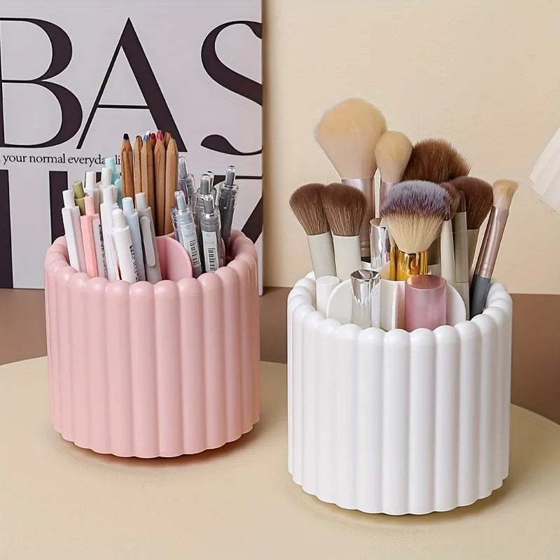 Modern Minimalist 360° Rotating Desk Organizer Pen Holder - Space-Saving, Multi-Functional Office Supplies - for Home & School