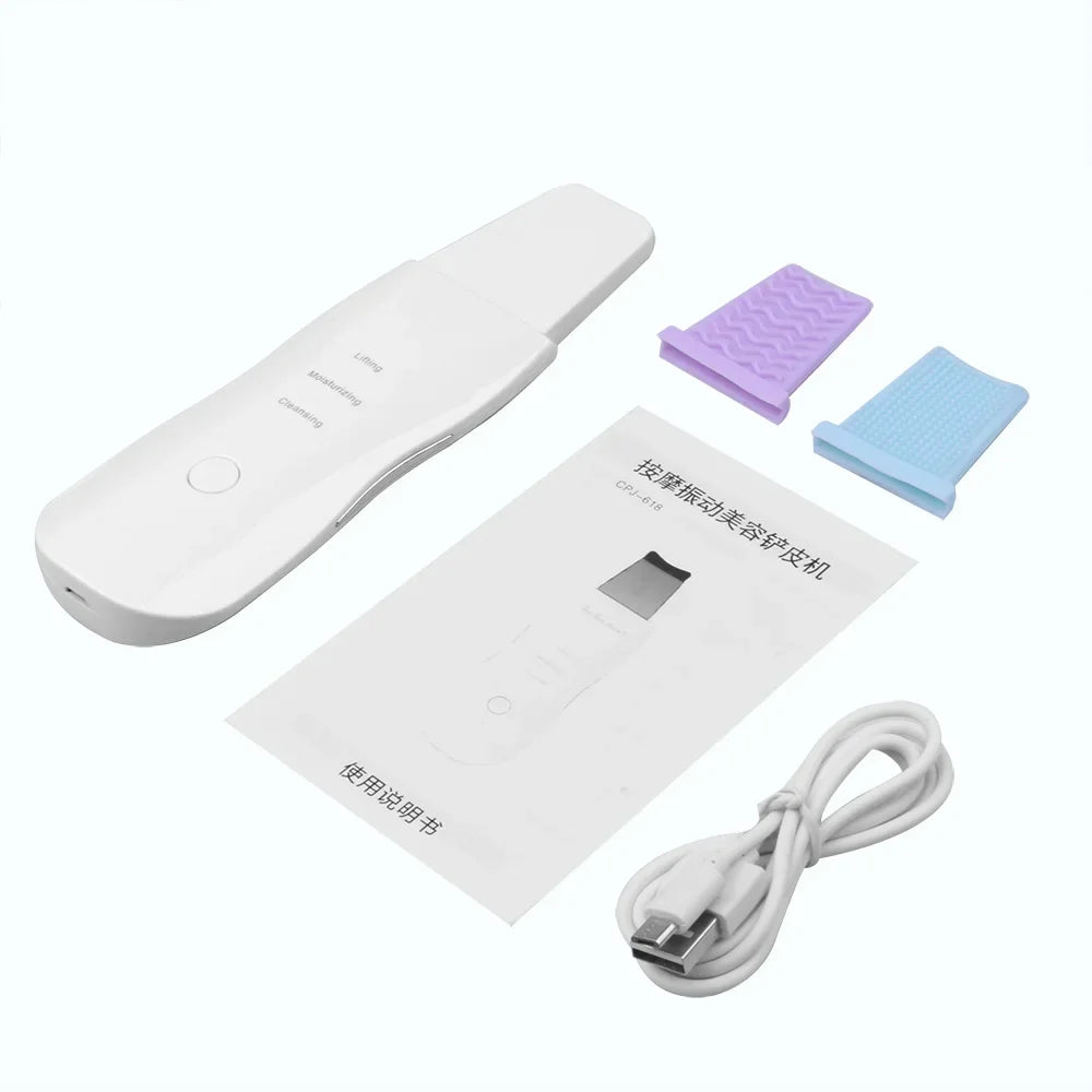 Facial Skin Scrubber Face Spatula Exfoliator Deep Cleansing Blackhead Remover Facial Lifting Cleaning Not Ultrasonic Skin Care