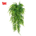 4pcs Persian Fern Leaves Artificial Plant Vine Home Garden Room Decor Hanging Fake Ivy Vine Grass Wedding Party Wall Home Decor