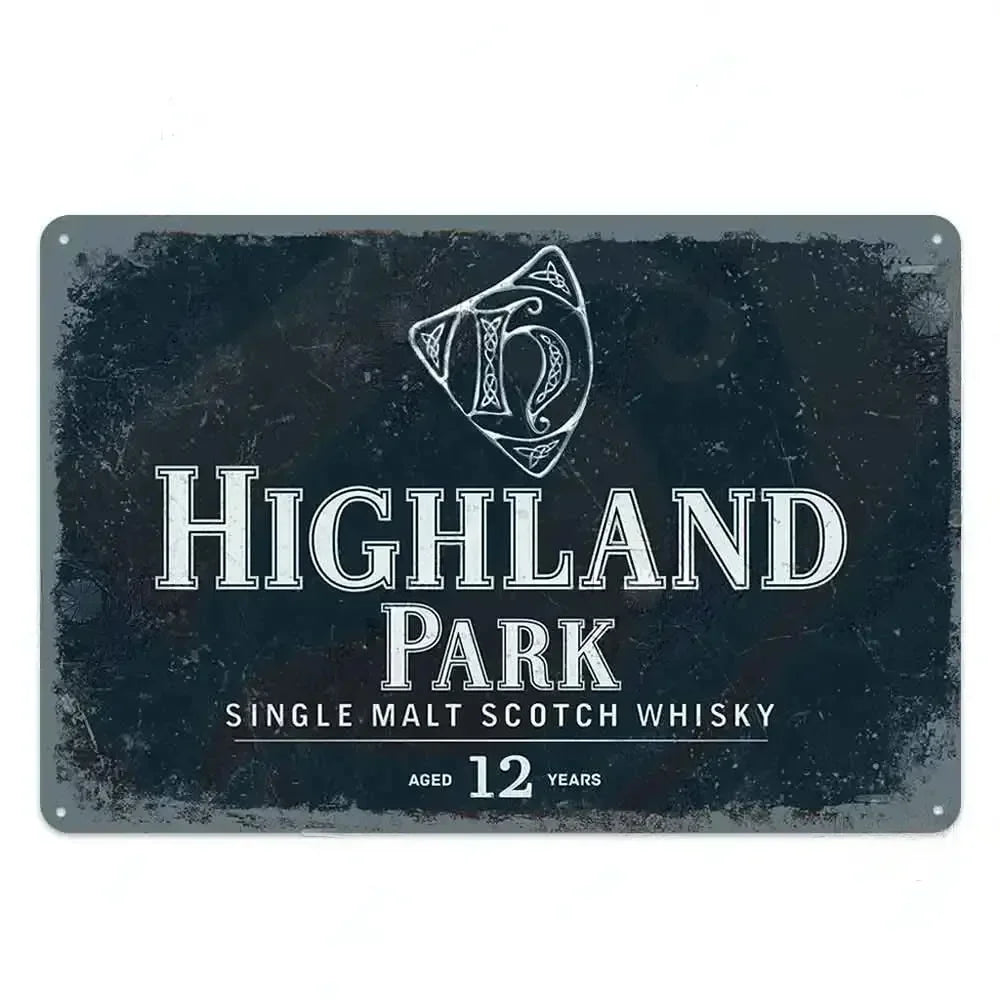 Retro Whiskey Plaque Metal - Enhance your decor with this lovely vintage metal sign. Ideal for pub,bar,club,living room,man cave