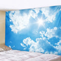 Blue sky and white clouds tapestry wall hanging hippie room background cloth boho home decor beach mat yoga mat sofa bed sheet