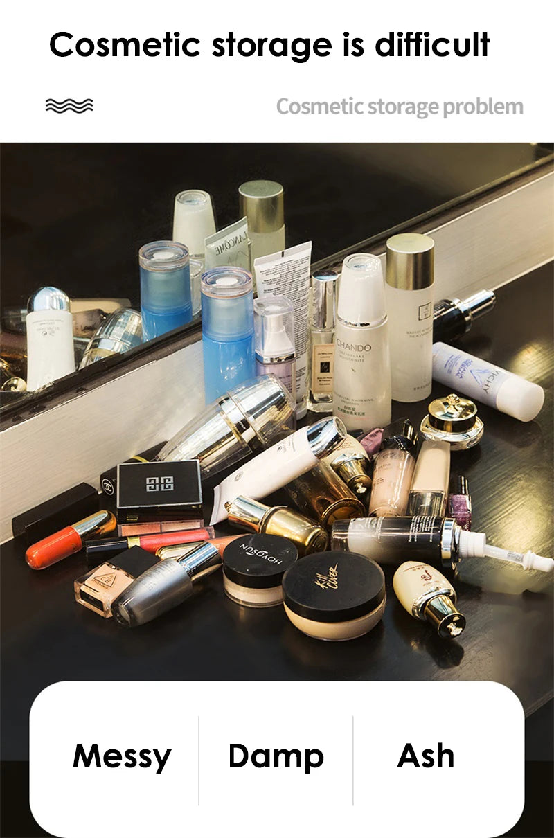 Cosmetic Storage Box Home Large Capacity Desktop Dustproof Dressing Table Lipstick Skin Care Luxury Storage Box Makeup Organizer