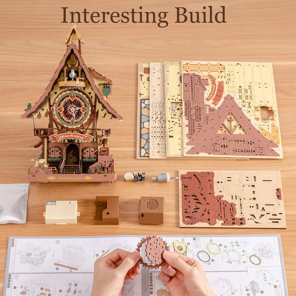 ROKR 3D Wooden Cuckoo Clock Puzzle Kit