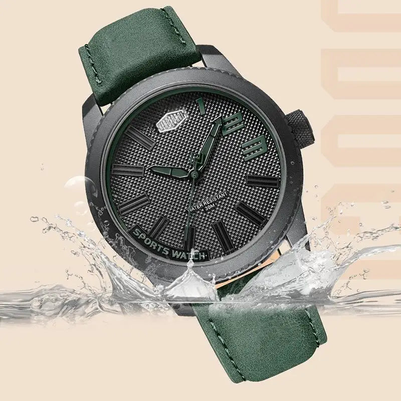 HEROFORCE Casual Outdoor Leather Watch for Men
