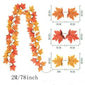 Autumn Artificial Maple Leaf Vine 200cm