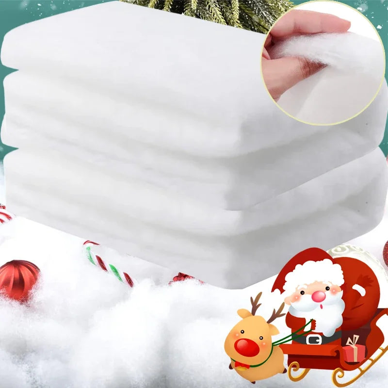 Artificial Snow Carpet Christmas Snow Roll Xmas Tree Base Cover Village Holiday Winter Decor Fake Snows Blanket Soft Cotton Prop