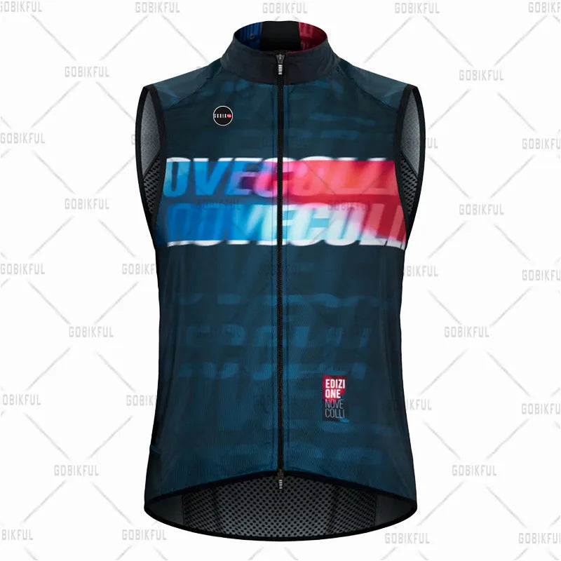 Gobikful Sleeveless Bike Front Windproof Back Breathable Maillot Ciclismo Bike Sweatshirt Jersey Bike Clothing vest unisex