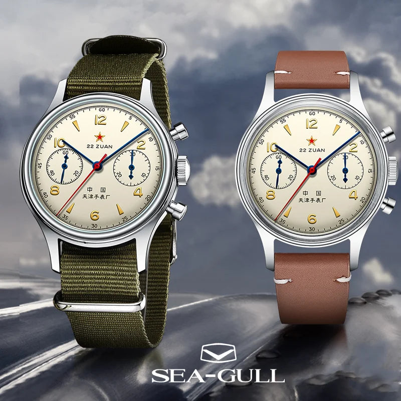 Seagull 1963 International Edition Watch for Men Chronograph Manual