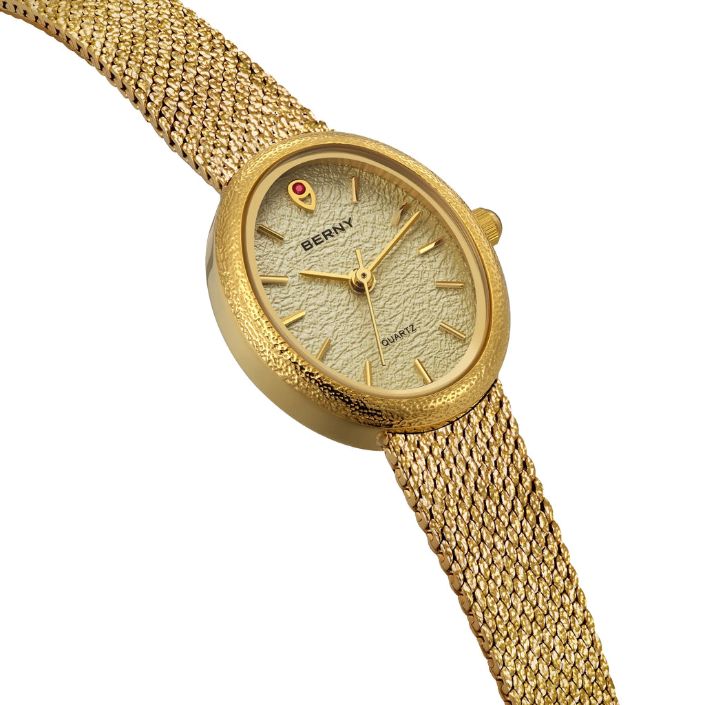 BERNY Top Gold Women's Watches Fashion Luxury Ladies Quartz