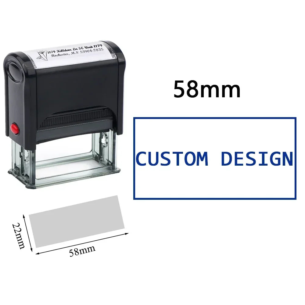 Custom Self-Inking Stamp Customized LOGO Self-Inking Business Address Wax Seal Name Letter Handicrafts Personalize Rubber Stamps