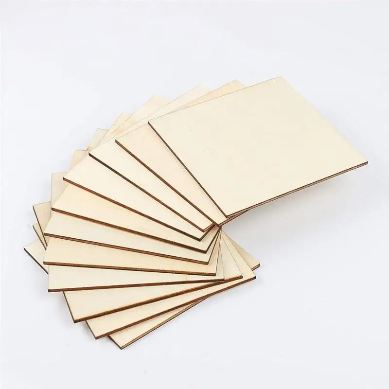 5/10/20cm Wooden Planks Squares Wood Chips DIY Crafts Wood Craft Material For Painting Pyrography Architectural Model Home Decor