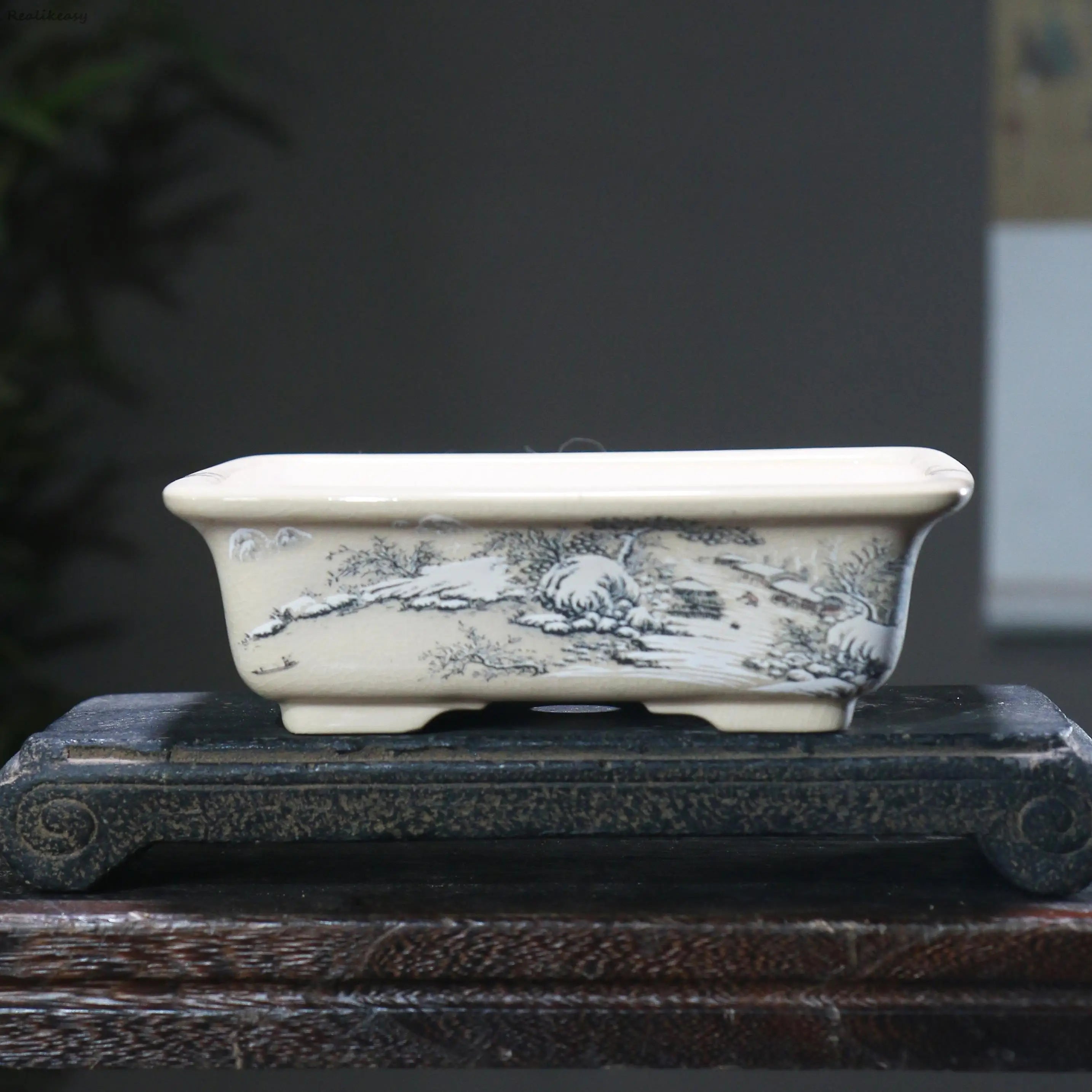 6Size Purple Sand Flower Pot Ceramic Bonsai Pot Handmade Succulent Flower Pot Chinese Landscape Flower Pot Home Decor LE302