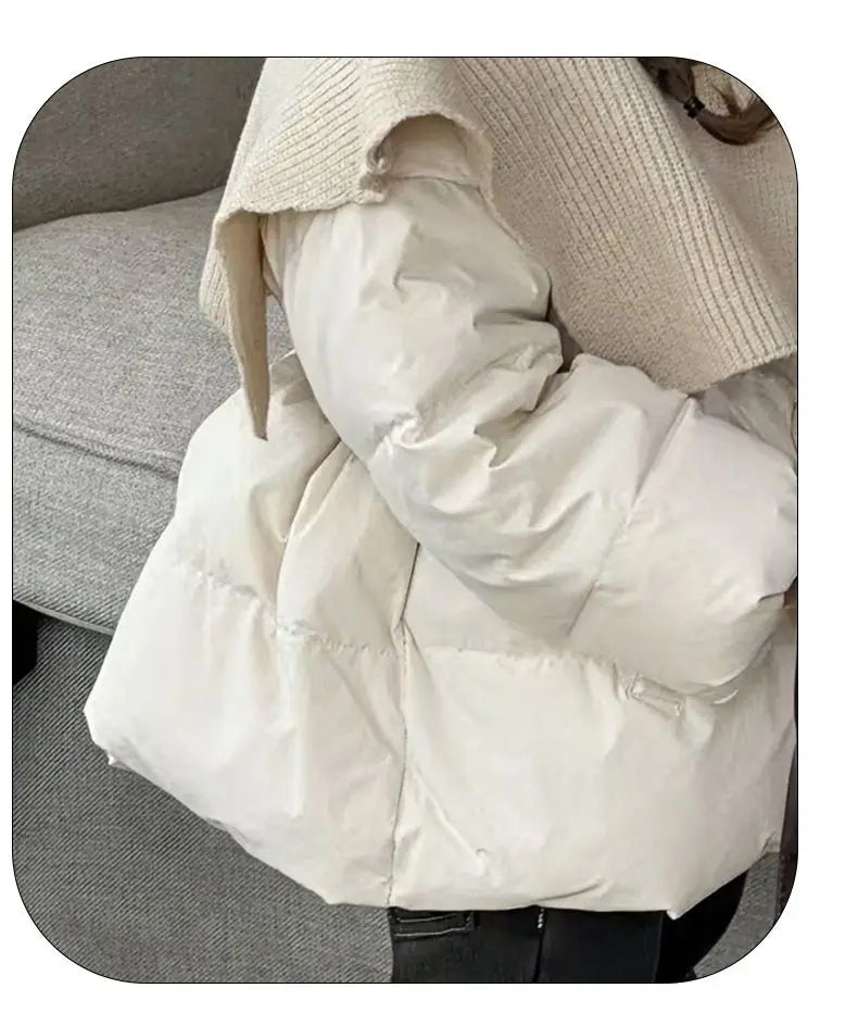 Beige/Red Girls Baby Winter Coats Knitted Shawl Thick Warm Jackets Fashion Kids Children Princess Clothes Overcoats Outerwear