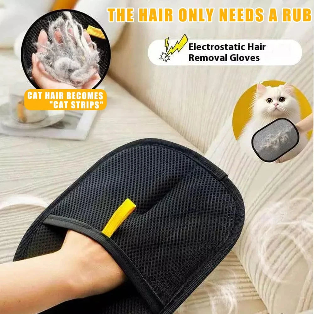 Pet Hair Remover Portable Washable Clothes Hair Dehairing Gloves