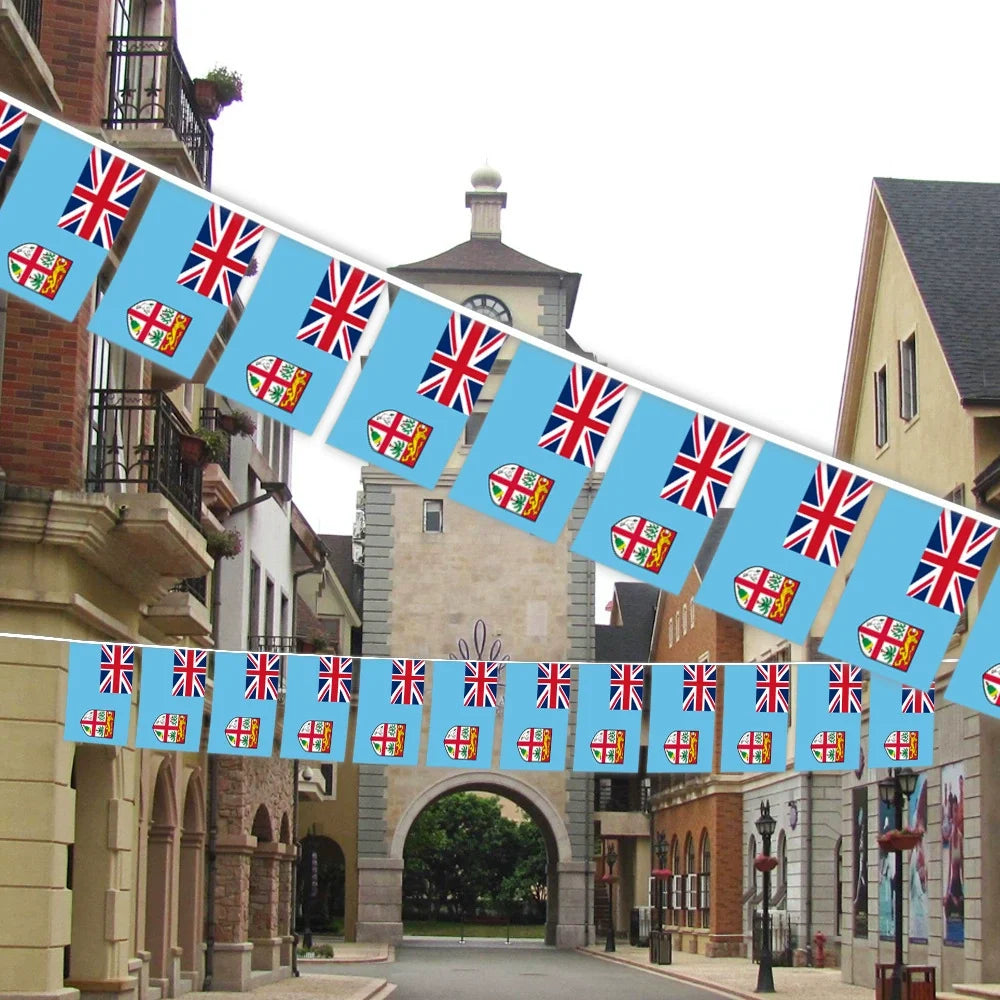 SKY FLAG Fiji bunting flags 14x21cm 20pcs/lot Fiji String flags Pennant Banner for Festival Party decoration