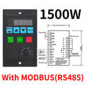 Frequency Converter Electric Inverter 1500W RS485 Add Motor Driver 0.75KW MCU Single Phase Input 220V 3-Phase Output 0.4KW 1.5KW