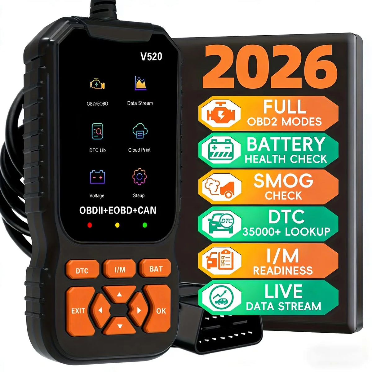 V520 OBD2 Car Diagnostic Scanner – All-in-one Diagnostic Tool