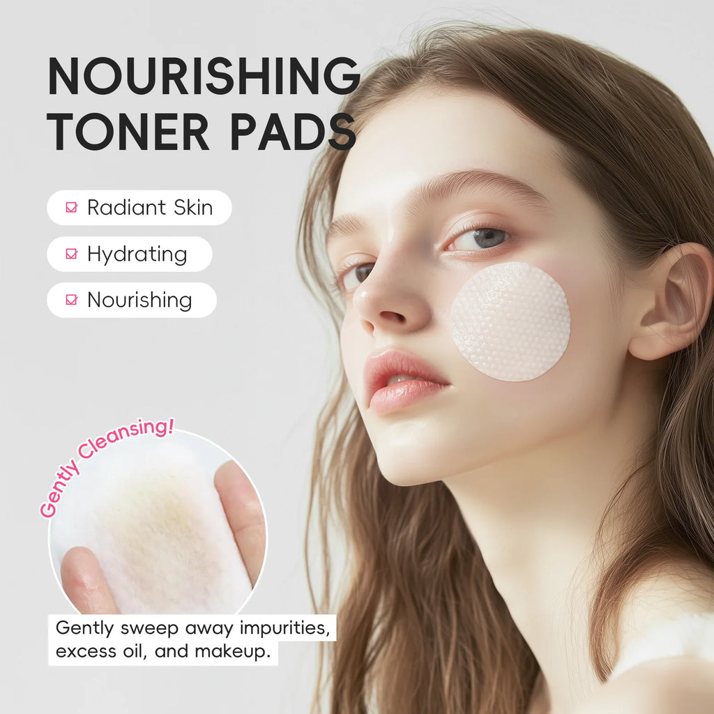 Japan Sakura Toner Pads 100ml 40pads Day Night Use Remove Makeup Cleanse Moisturize Face Care Hydrating Treatment  Skin Care