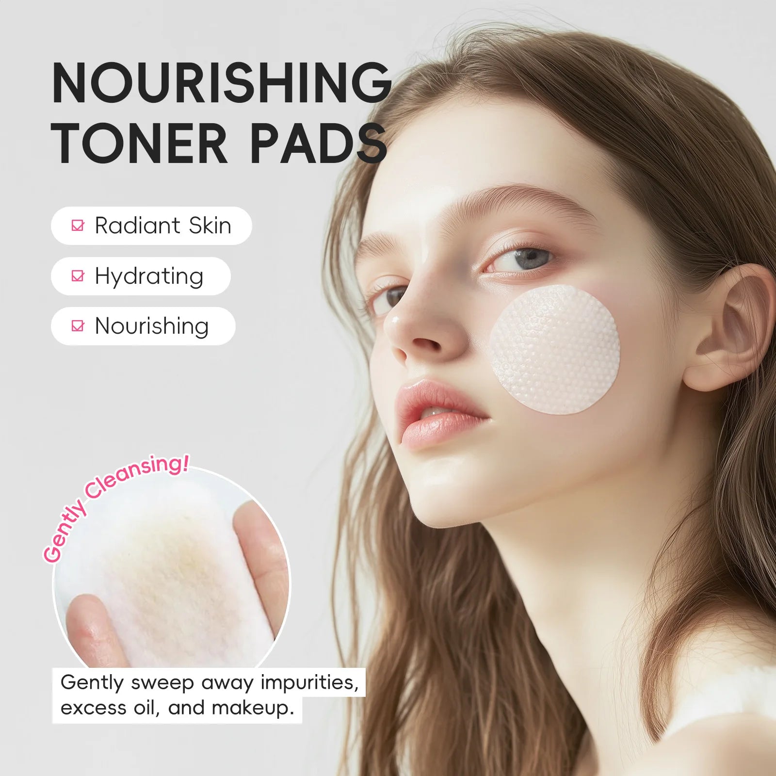 Japan Sakura Toner Pads 100ml 40pads Day Night Use Remove Makeup Cleanse Moisturize Face Care Hydrating Treatment  Skin Care