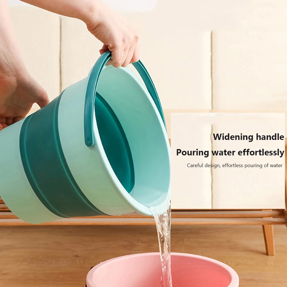 3-5-10L Portable Folding Bucket for Washing Outdoor Foldable Silicone Water Bucket Camping Items Fishing Bucket Car Wash Buckets