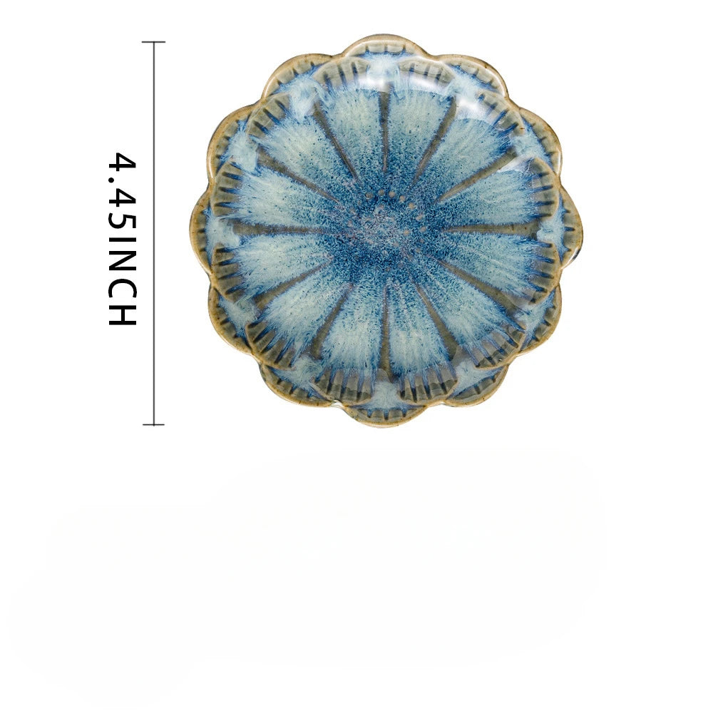 Creative and Minimalist Style Jewelry Tray Home Snack Dish Flavor Dish Ceramic Lotus Decoration Plate and Decorative Display