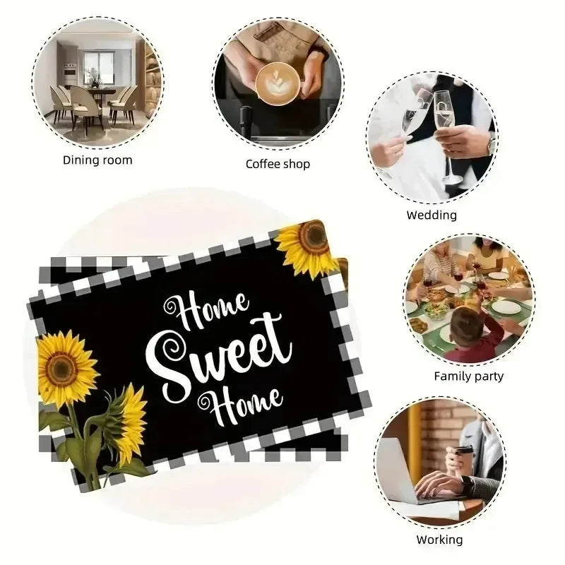 Vintage Carpet Style Ethnic Pattern Placemats Exquisite Floral