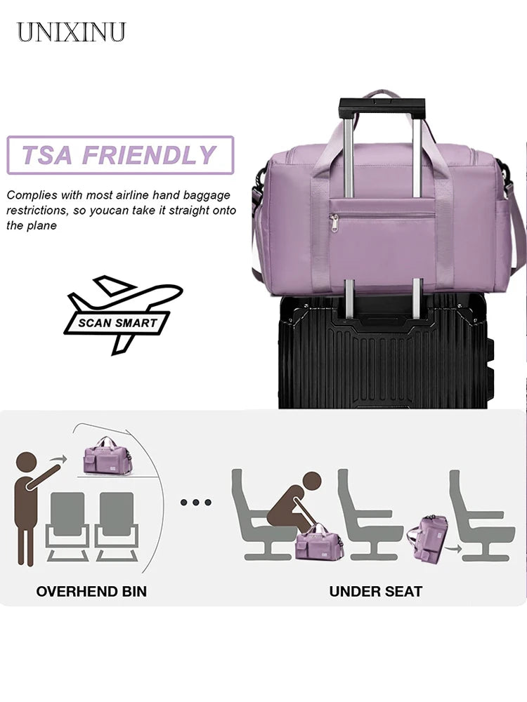 UNIXINU Carry On Travel Bag Large Capacity Weekender Overnight