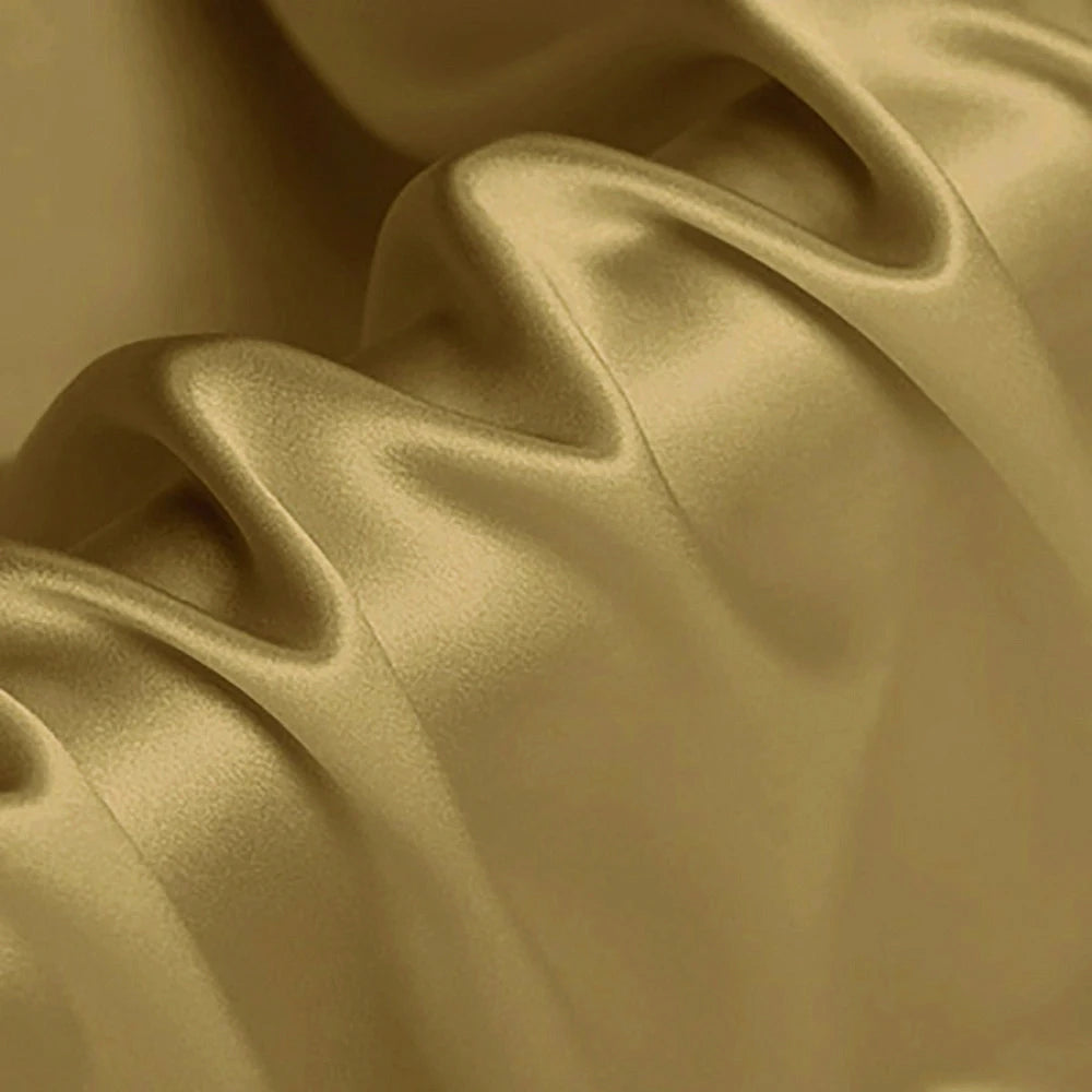 CISULI Pure Silk Stretch Satin Fabric,16momme,Width 140cm,Silk Lycra,Shirt and Dress Cloth Material