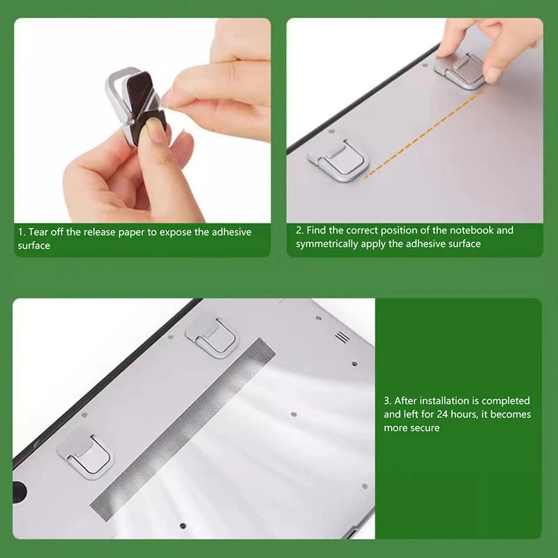 1 Pair Laptop Stand Computer Keyboard Holder Foldable Mini Size Computer Support Holder Space-saving Desk Organizer Laptop Riser