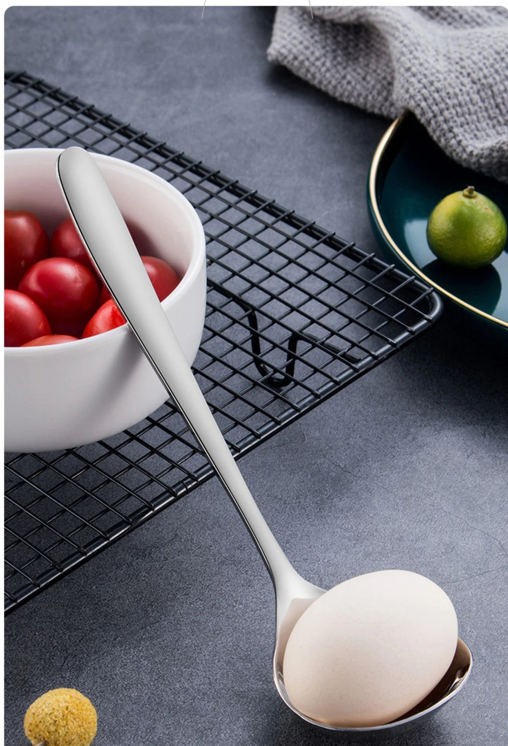 Stainless Steel Thickening Spoon Creative Long Handle Hotel Hot Pot Spoon Soup Ladle Korean Soup Scoop Home Kitchen Tools