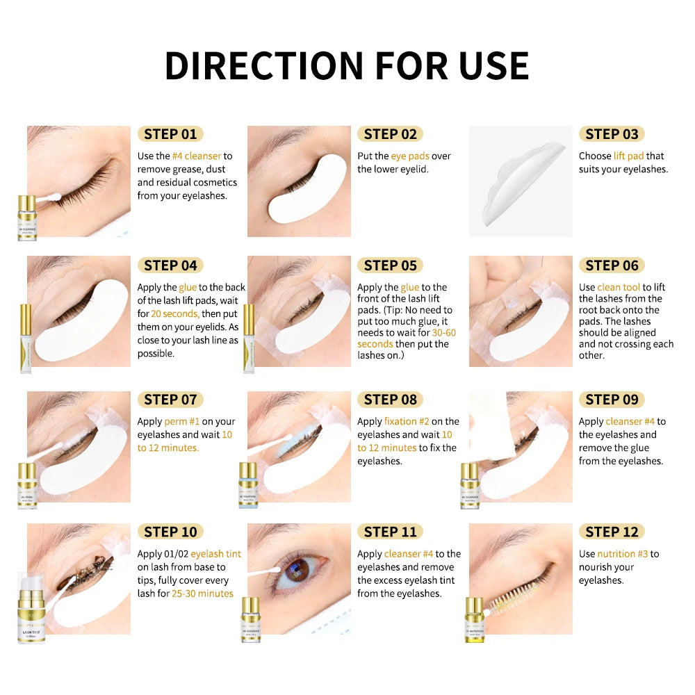 Upgraded Lash Lift &amp; Tint Kit Semi Permanent Eyelash