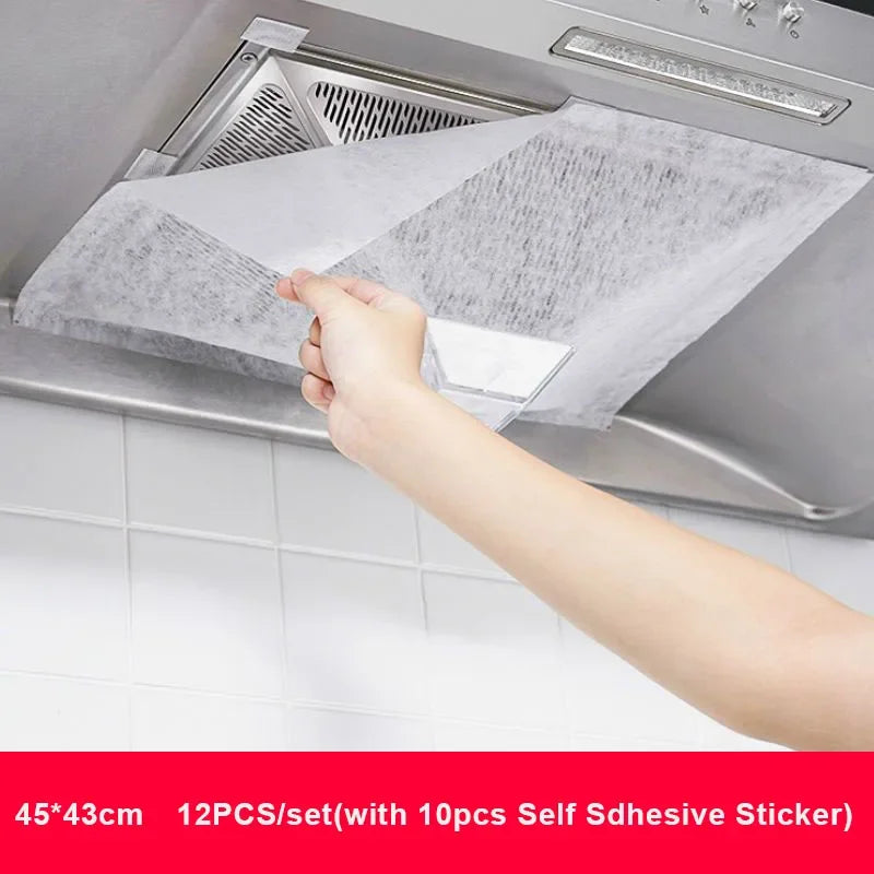5/10M Disposable Hood Oil Filter Paper Non-woven Cooker Hood Extractor Fan Filter Kitchen Hood Grease Anti Oil Cotton
