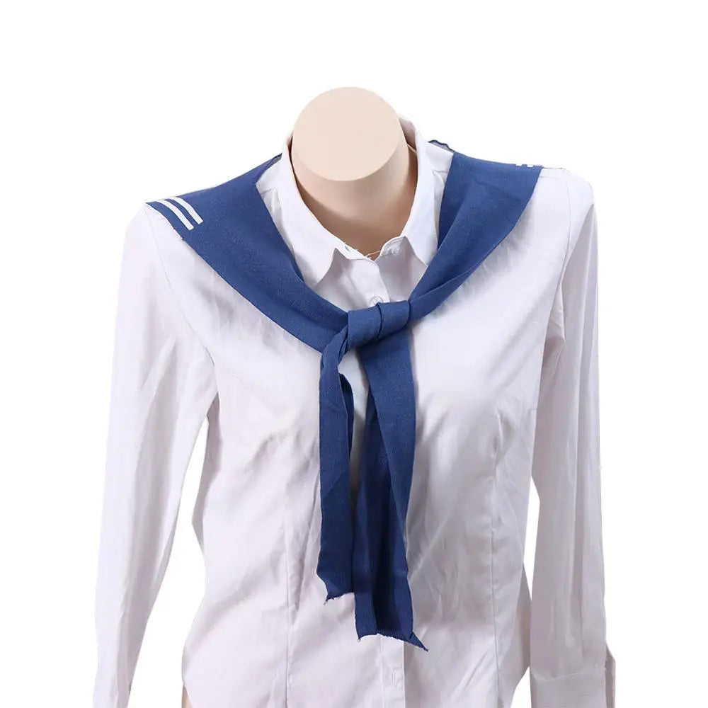 Warm Stripe Knitted Shawl Patchwork Naval Style Blouse Shoulder Fake Collar Korean Style Scarf Accessories Knot Scarf Outdoor