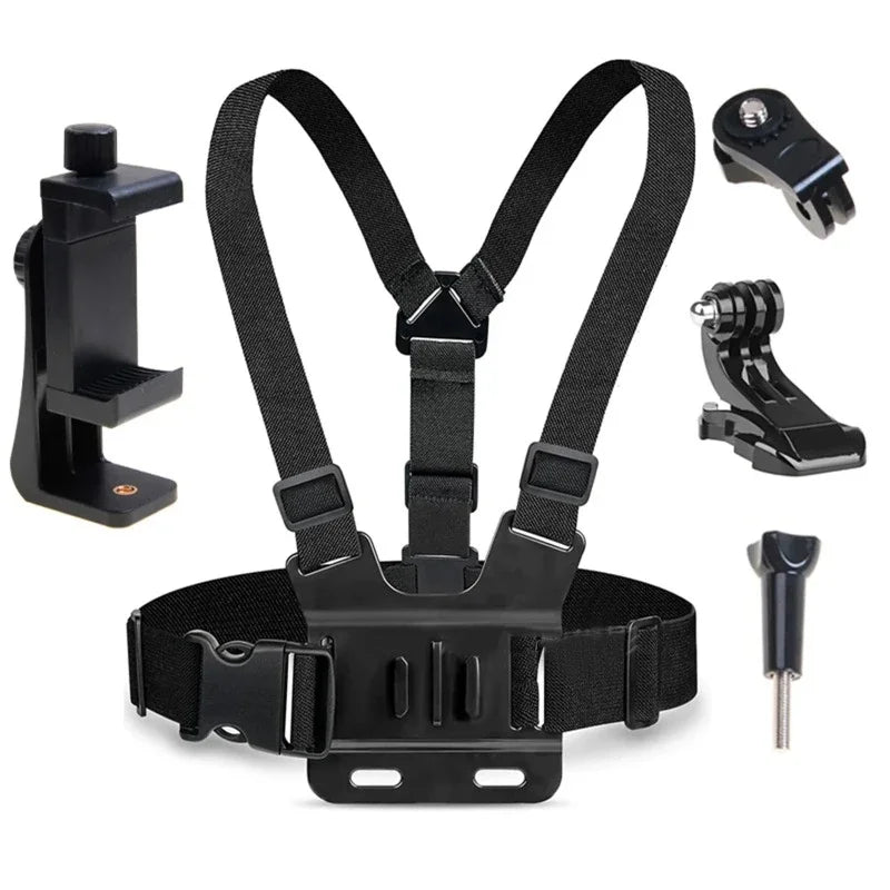 5 in 1 Mobile Phone Chest Strap Mounting Holder First Angle Video Record Life Phone Bracket Fixed Live Broadcast Accessories